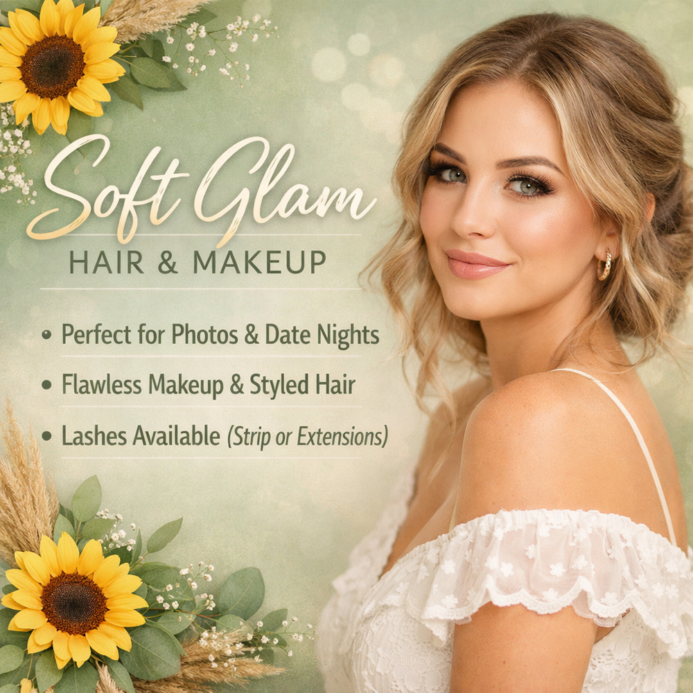 Soft Glam at Sunflower Beauty in Whitney, TX