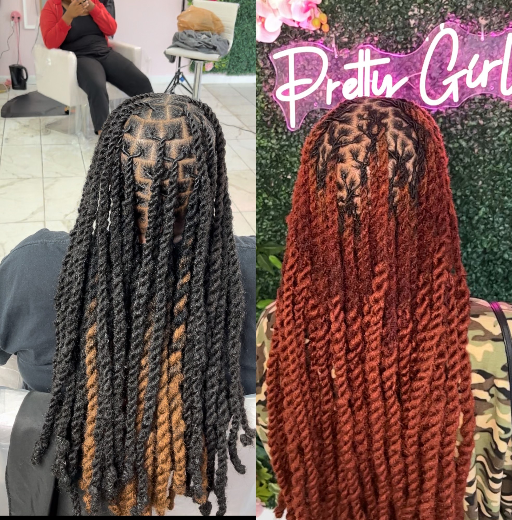 WAIST LENGTH-Retwist+ Cuban hair