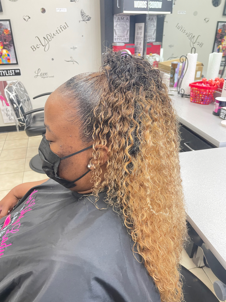 Half Up/down Braid/sewn-in Styles