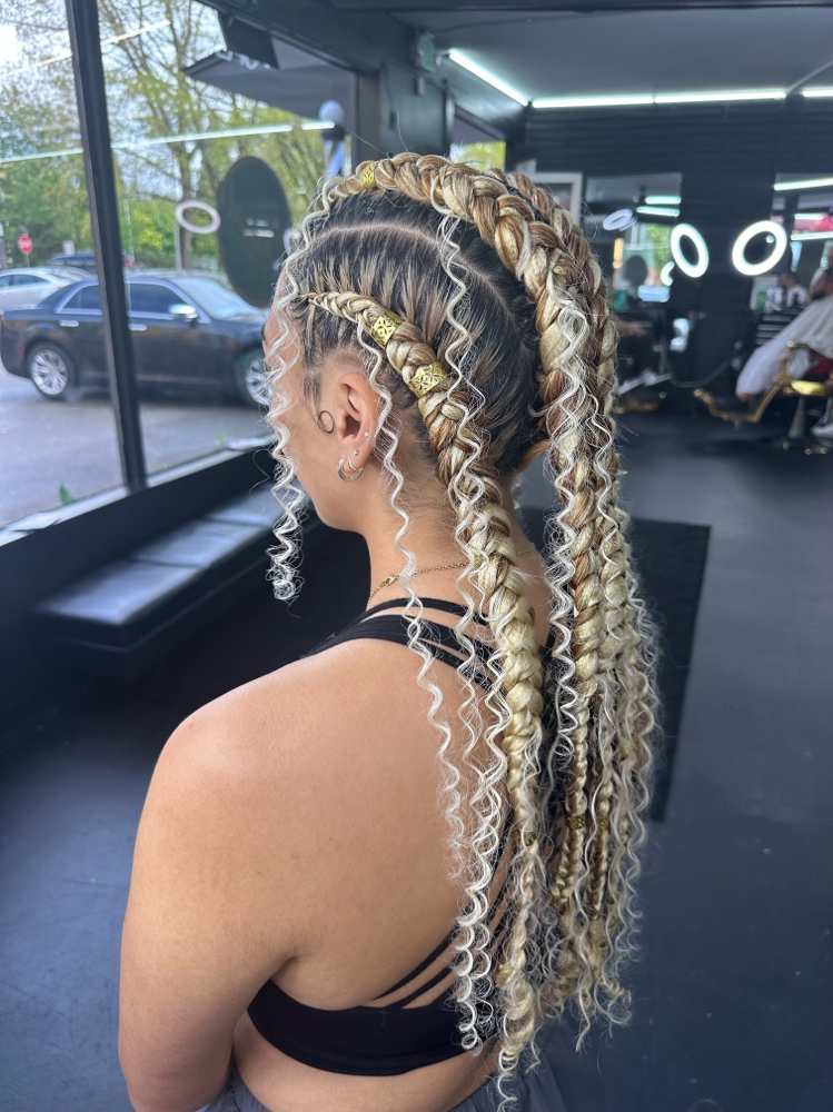 4 Stitch Bohemian Feed-in Braids