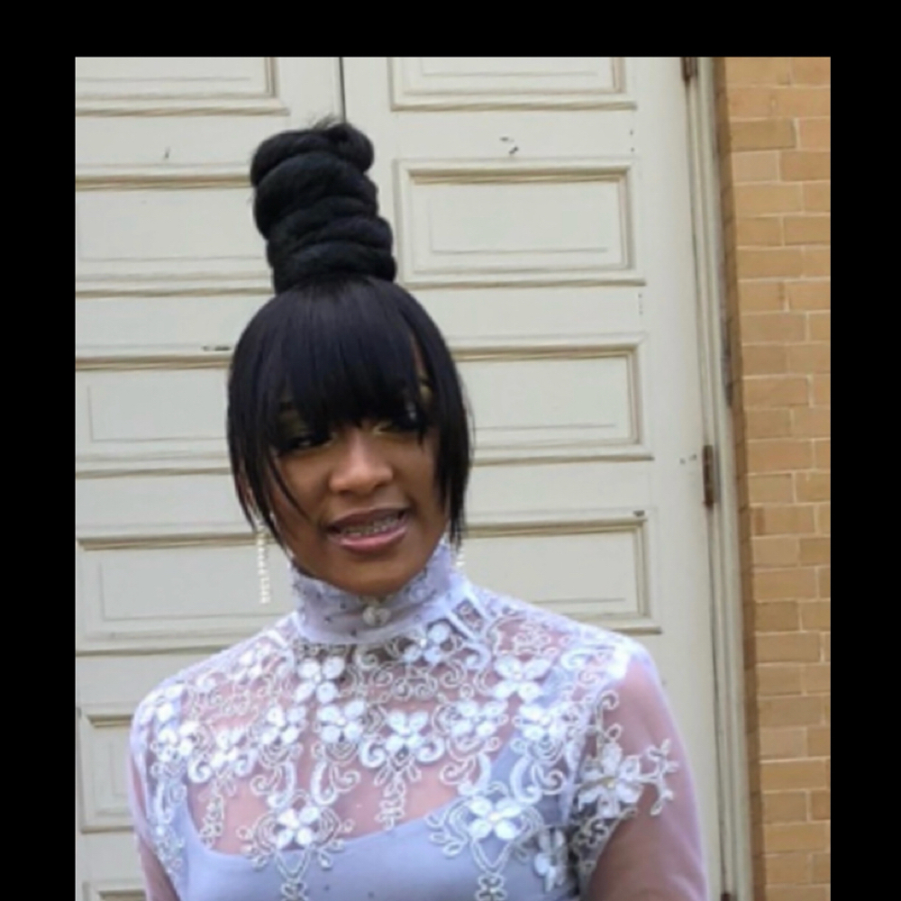 Sleek Top Knot Bun w/ BANGS