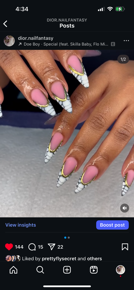 Long Fill In at Dior Nail Fantasy in Atlanta, GA