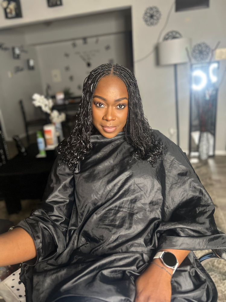 Small Boho Box Braid Bob