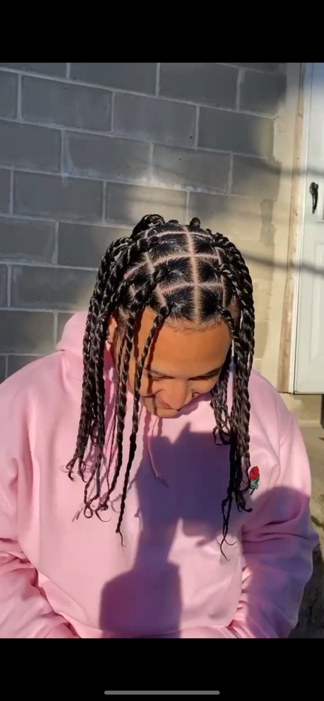 Mens Two Strand Twist/Single Braids