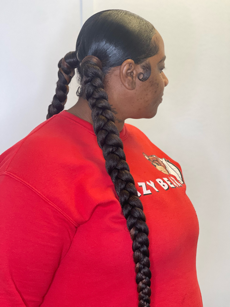 Two Braided Ponytails