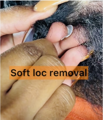 soft locs/faux locs Take Down (wash