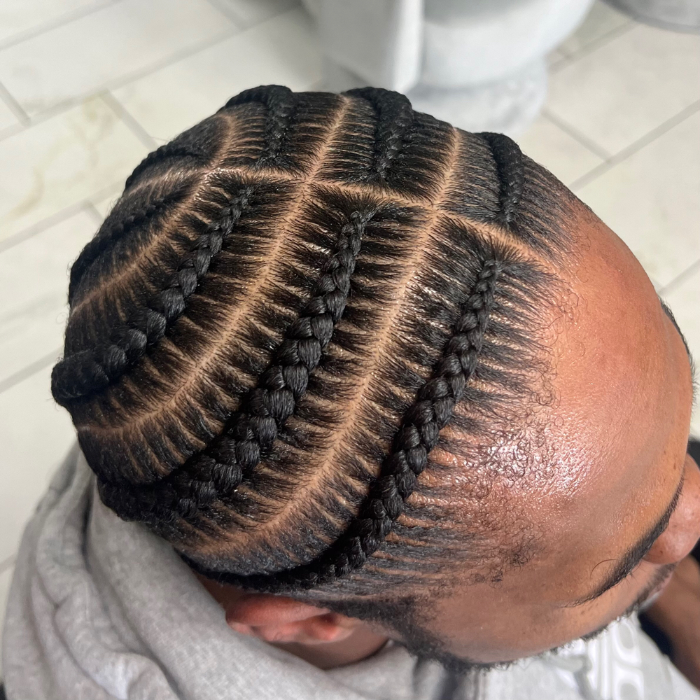Mens 8 Stitch Braids at The Real Stitchologist in Houston, TX