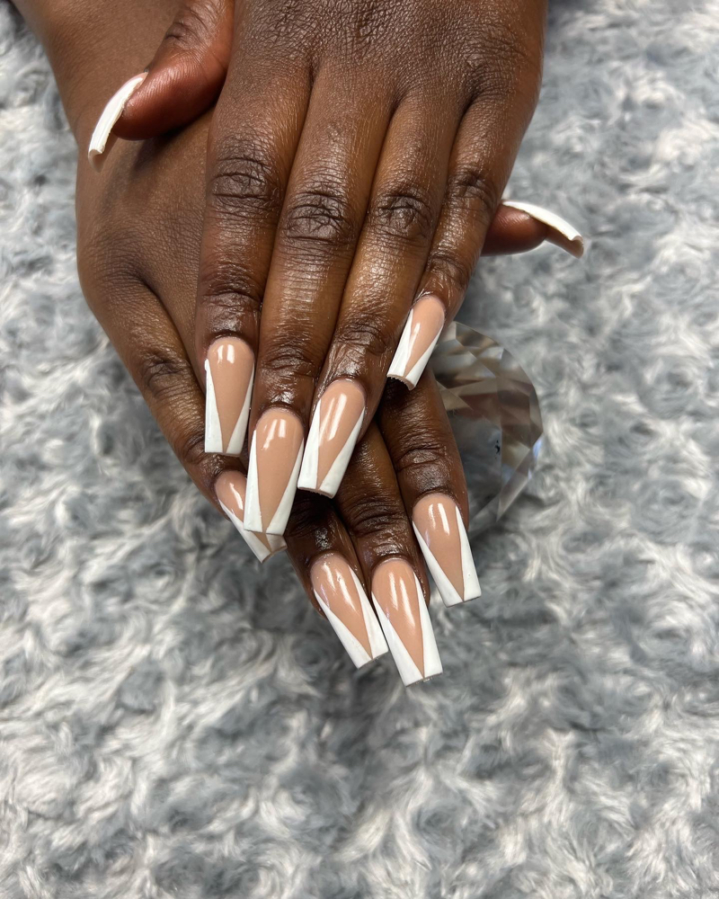 French Tip/ V Cut Nails