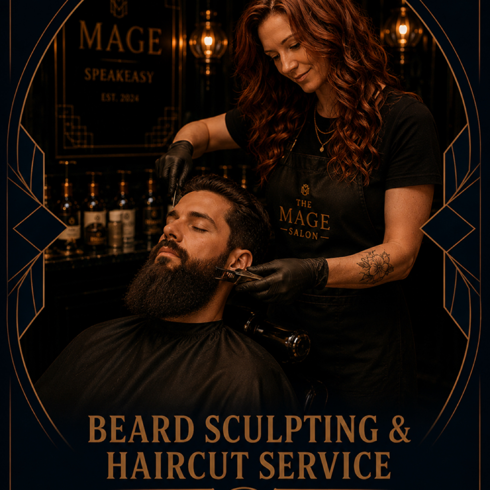 Men’s Haircut & Beard Sculpting at Mage Salon in West Des Moines, IA