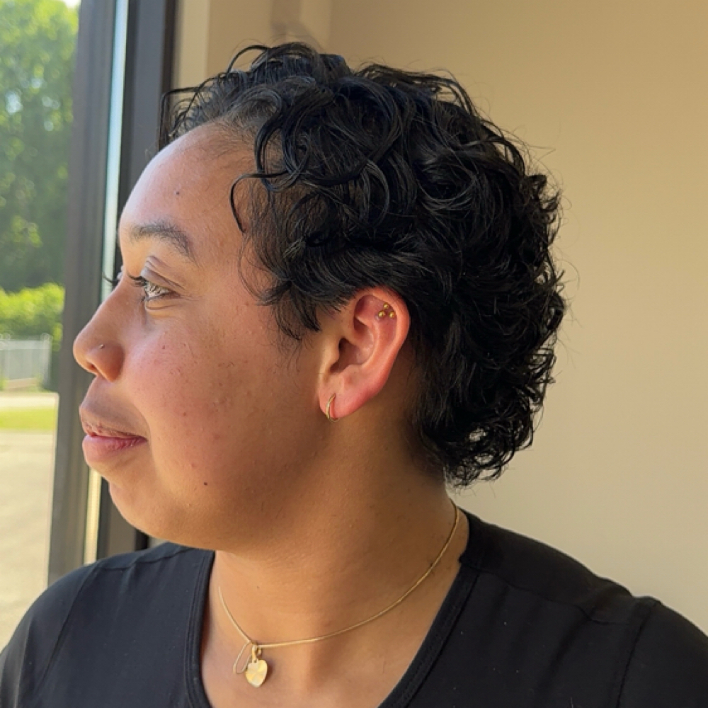 Curly Pixie TRIM at CurlVida Salon in Prospect, KY