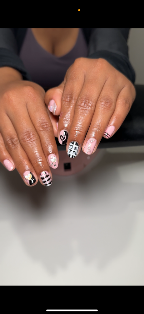 Gel Manicure with designs