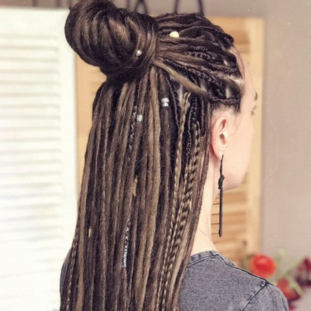 Full Head Braid Dreads at Faded Headz in Oklahoma City, OK