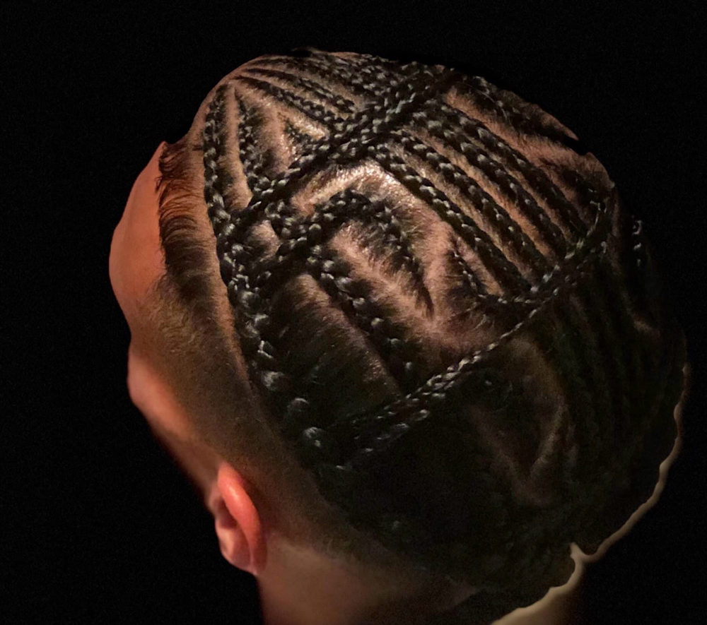 Men’s Cornrows/Man Bun Braids