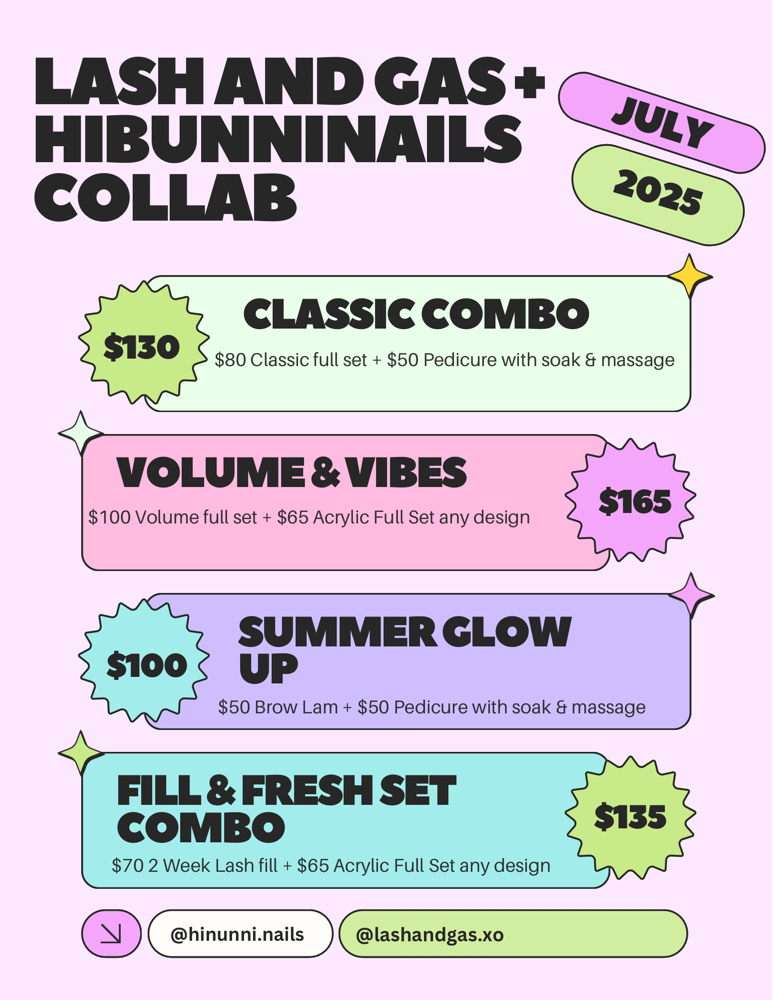 JULY SALE Fill + Fresh Set Combo
