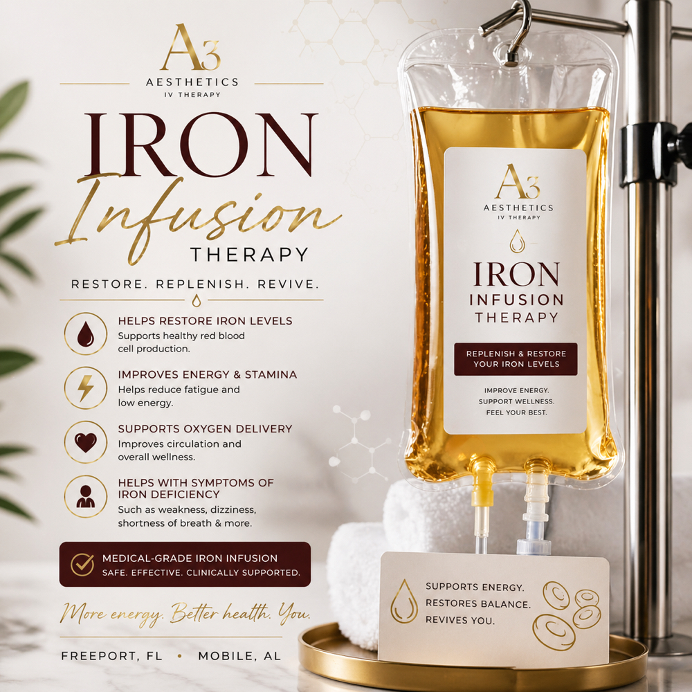 Iron Infusion (Venofer) Therapy at A3 Wellness Solutions in Freeport By, NY