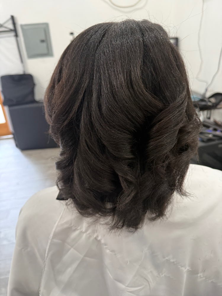 D.E Silk Press Product at Epic Designz Beauty Bar in Brooklyn, NY