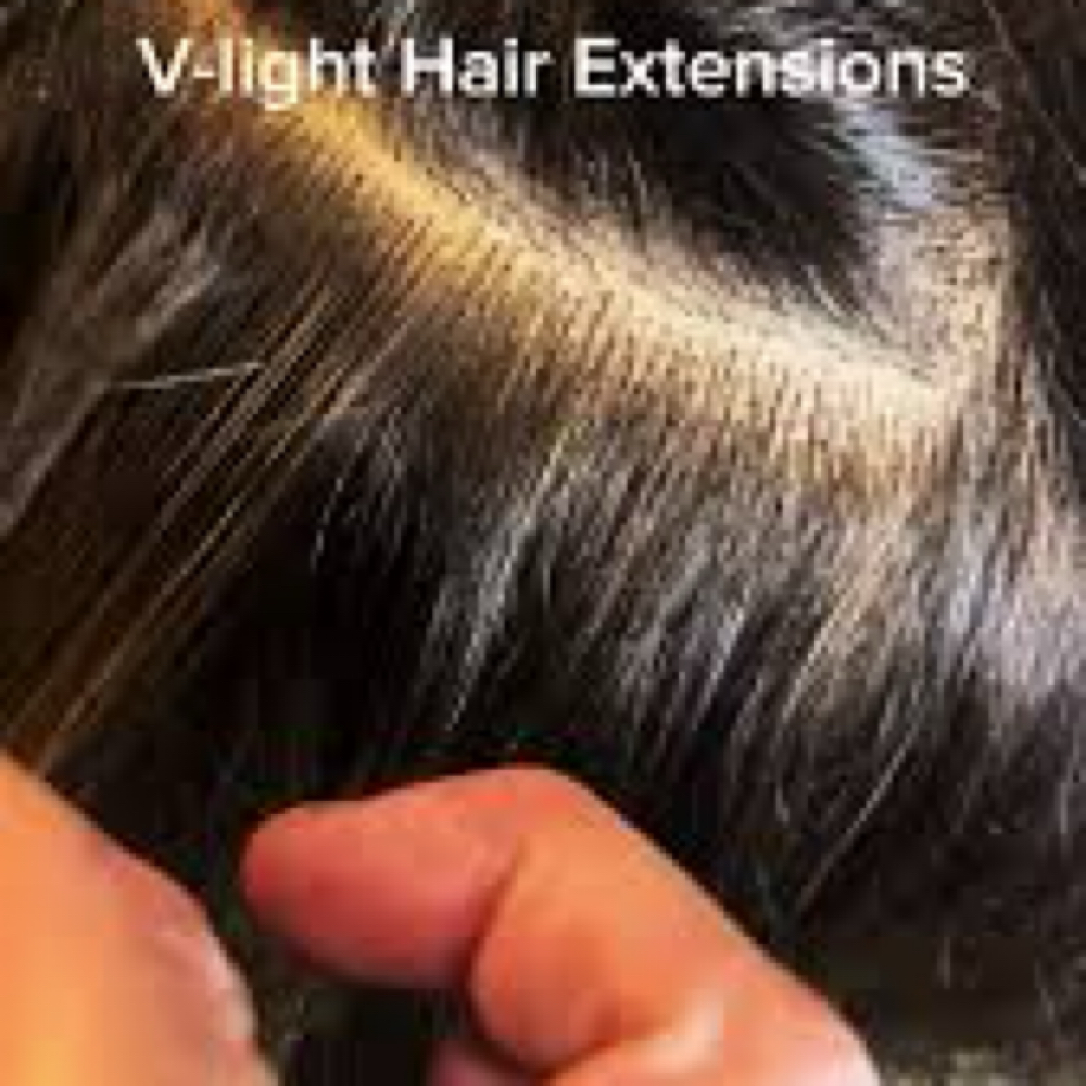 V-Light Hair Extension Install at The Hive Salon Spa in Galt, CA