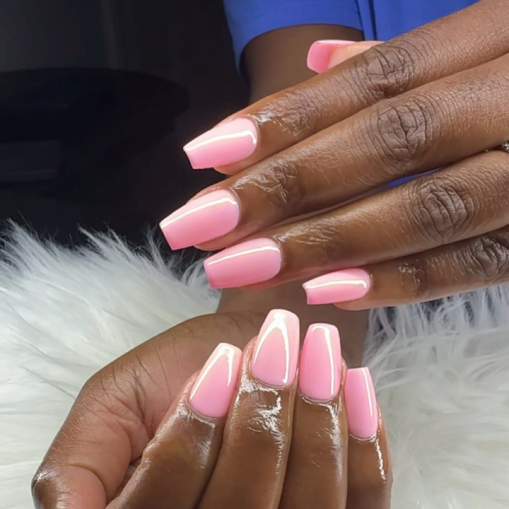 Signature Gel-X Set, Medium Coffin at Sparkling Tips Studio in Raleigh, NC