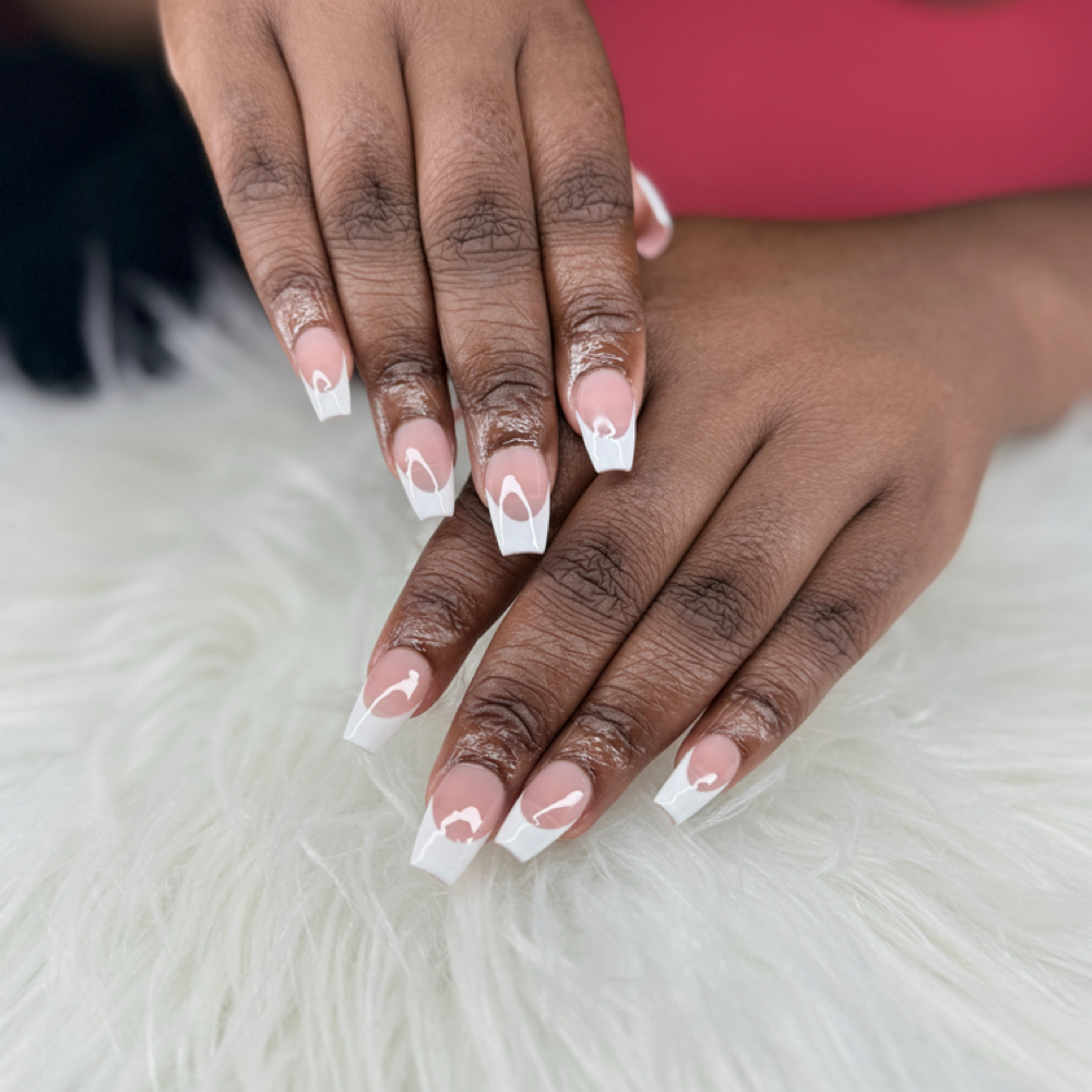 Signature Gel-X Set, Medium Coffin at Sparkling Tips Studio in Raleigh, NC