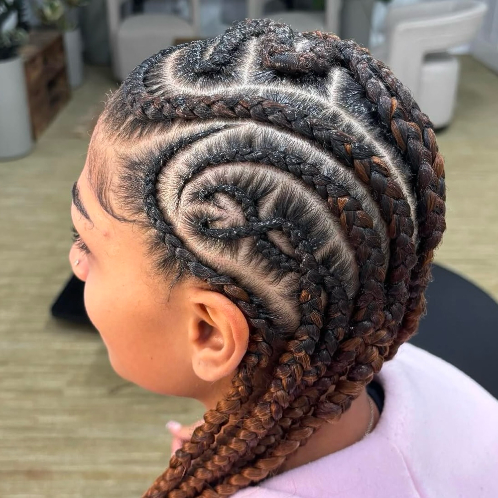 10-12 feed in braids