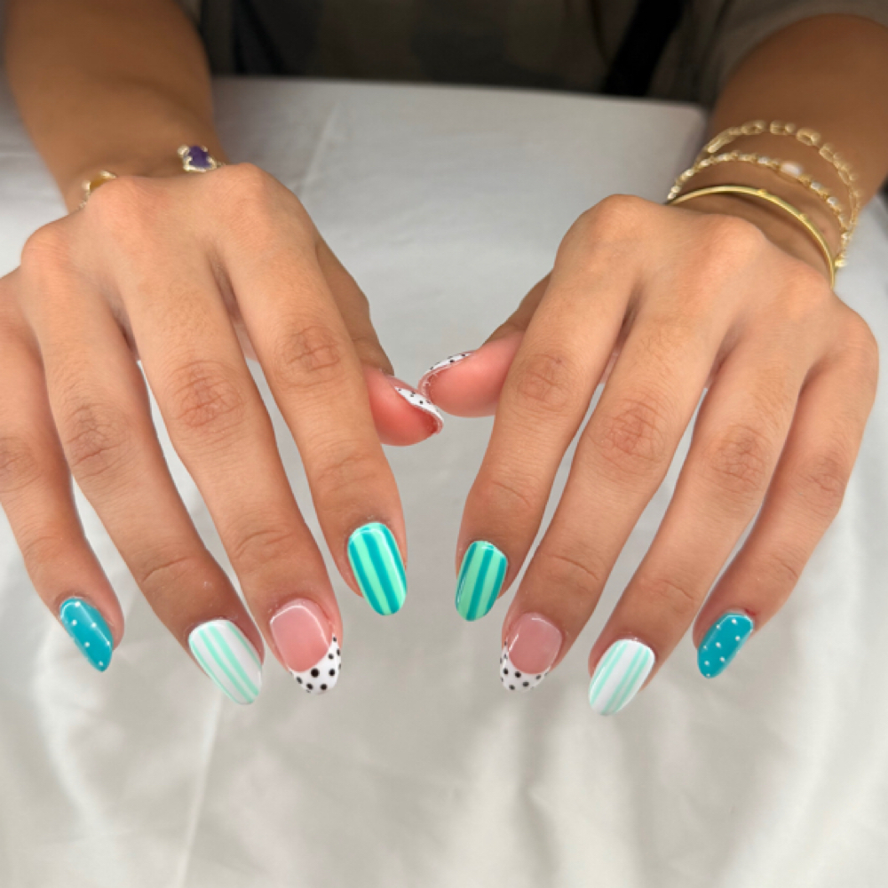 Gel x Staringt At $50 at Sandy's nail art studio in Monticello, KY