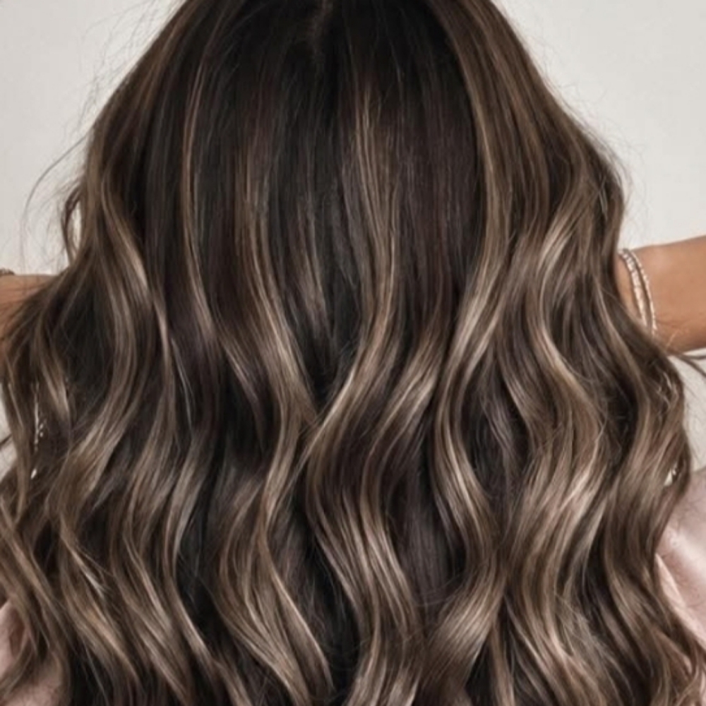 "Reverse Balayage + Toner + Blowout at Dreamcuts and Styles Hair Salon in Fulshear, TX