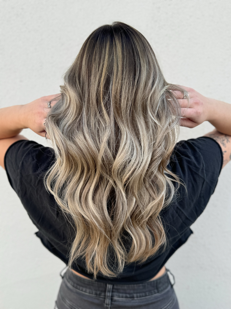 Root Color + Luxe Blonding