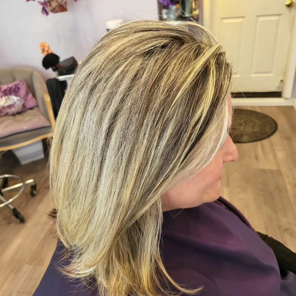 Partial Highlight With Haircut at Hair by Alexandra Probst in French Valley Winchester, CA