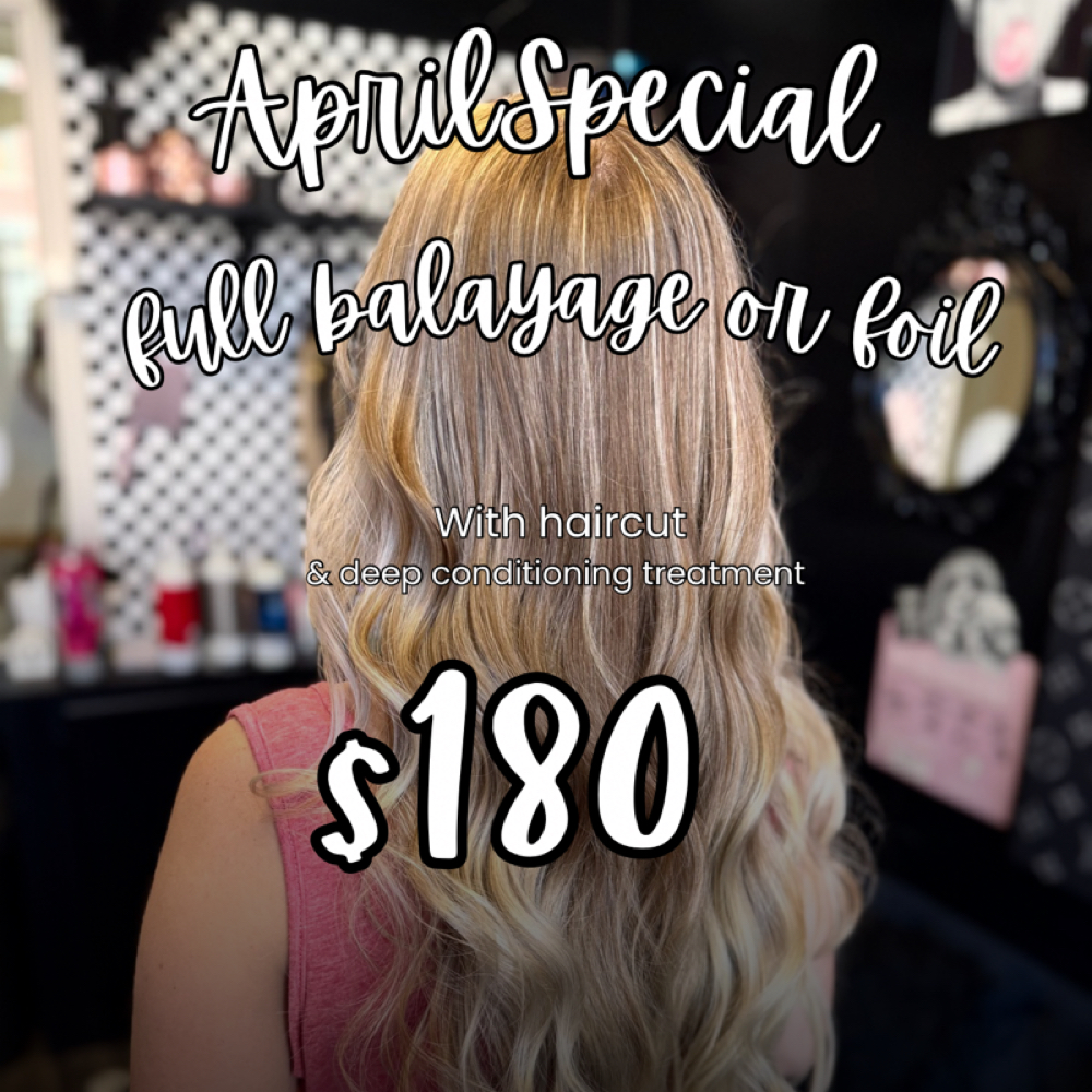 April Special Full Balyage/highligh at Rebel Gypzy Hair Co. in Butte, MT