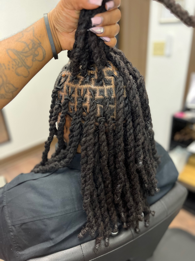 Micro Locs W/ Ropes (Past Shoulder)