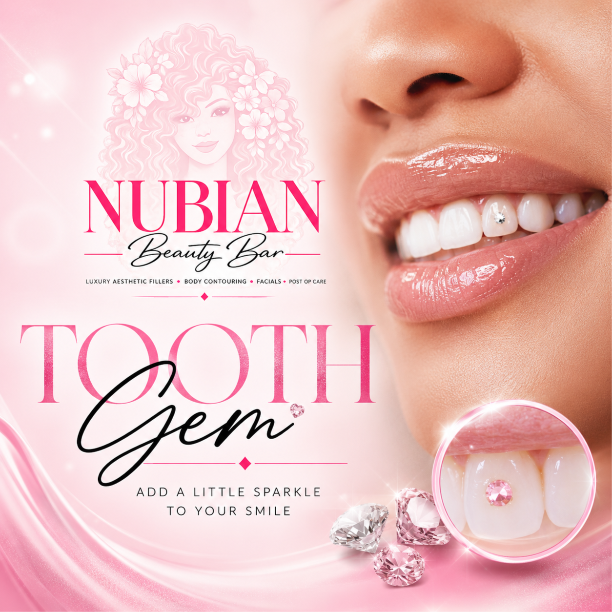 Swarovski Butterfly Crystal at Nubian Beauty Bar in APOPKA, FL