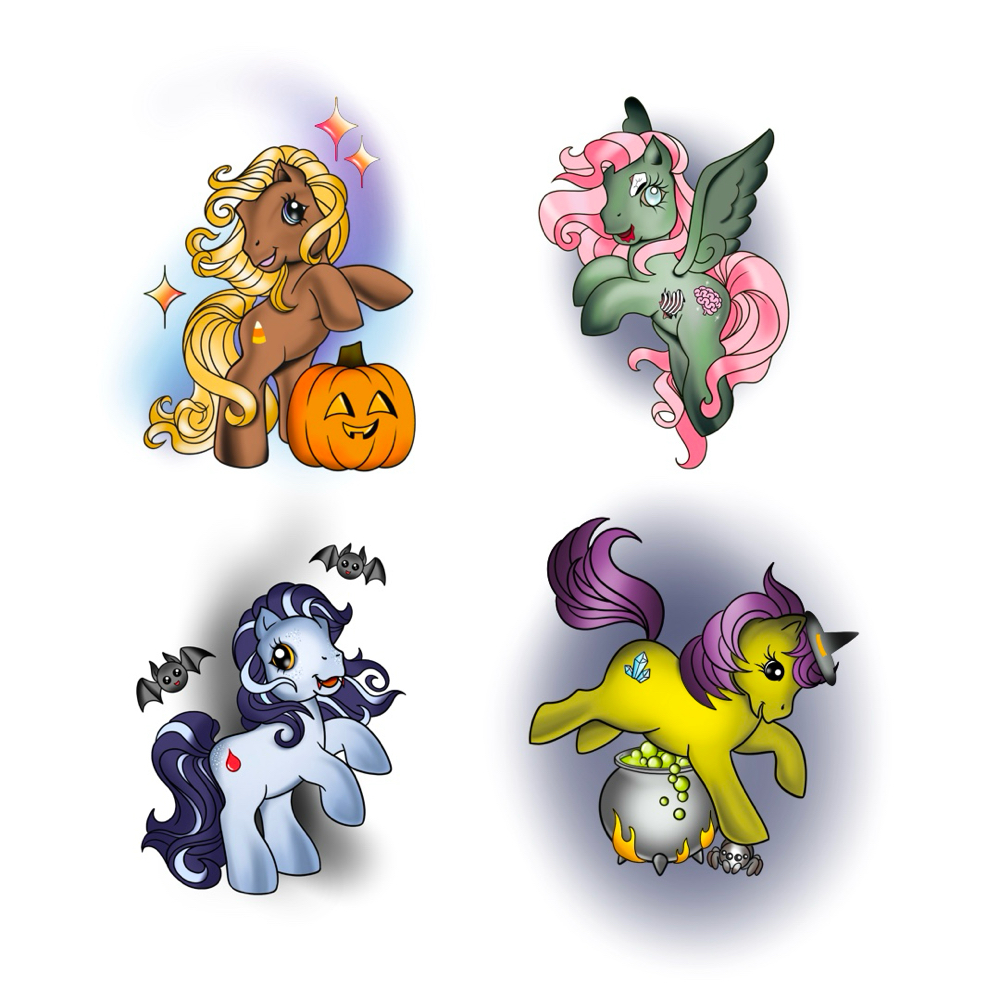 Tattoo Wannados - Halloween Ponies