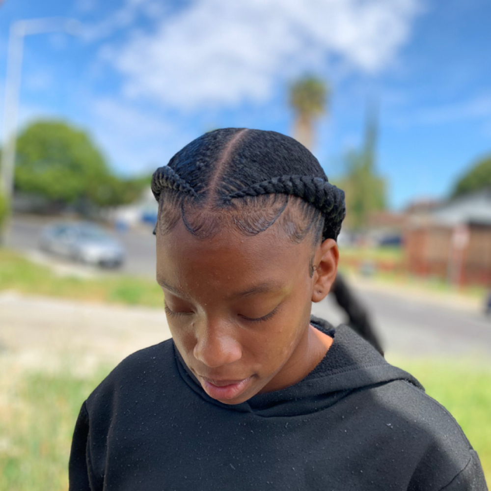 2 Feed In Braids at RockN Beauty Bar in Antioch, CA