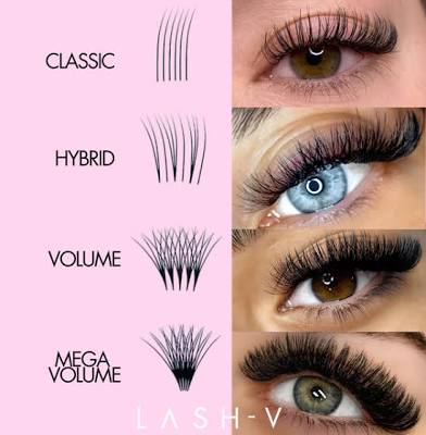 Volume Or Hybrid Full Set Lashes