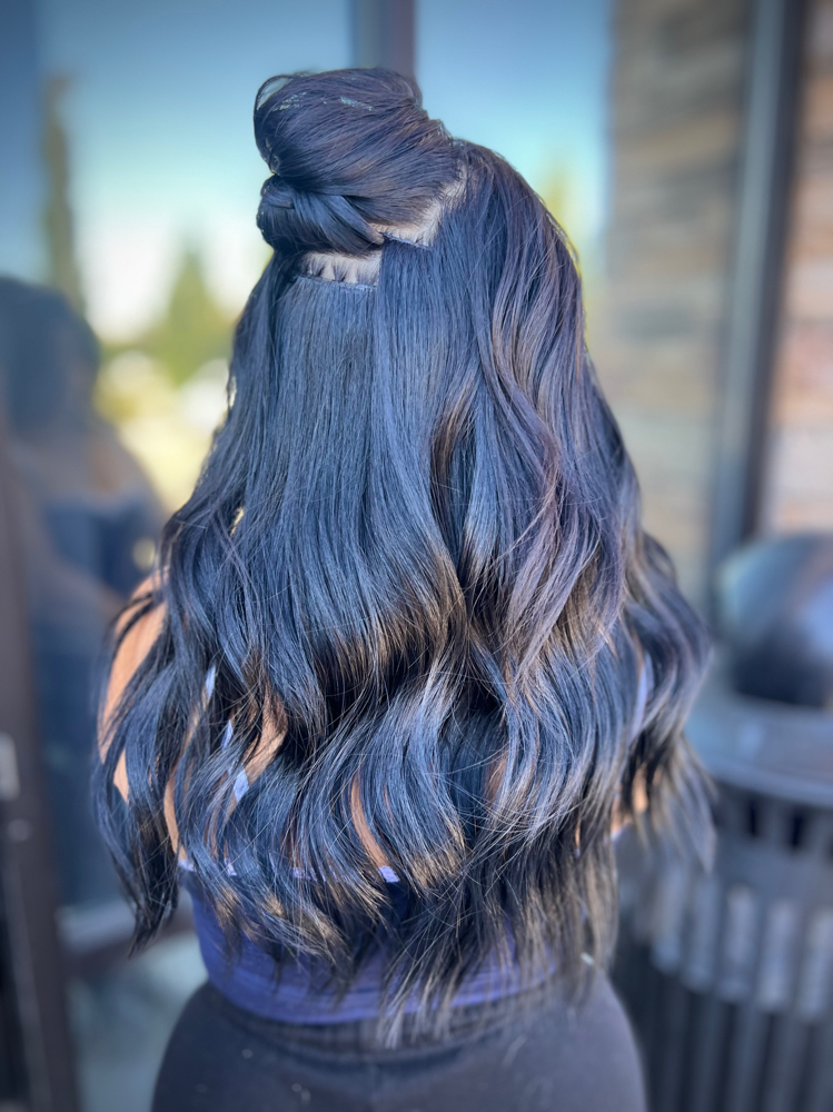 Initial Weft Extension Install at Luxe Lengths by Tania in Sparks, NV