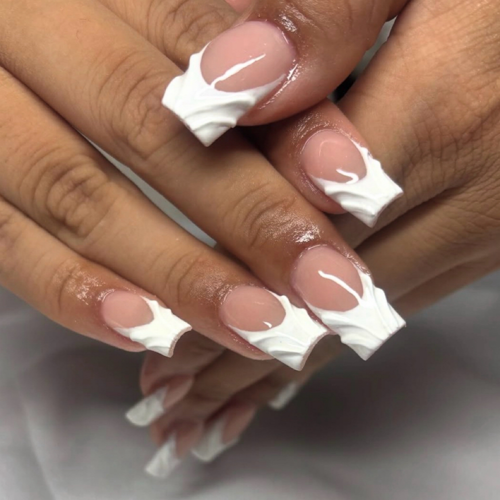 Medium Full Set Acrylics at Tips&Clips Hair&Nails in lincoln park, MI