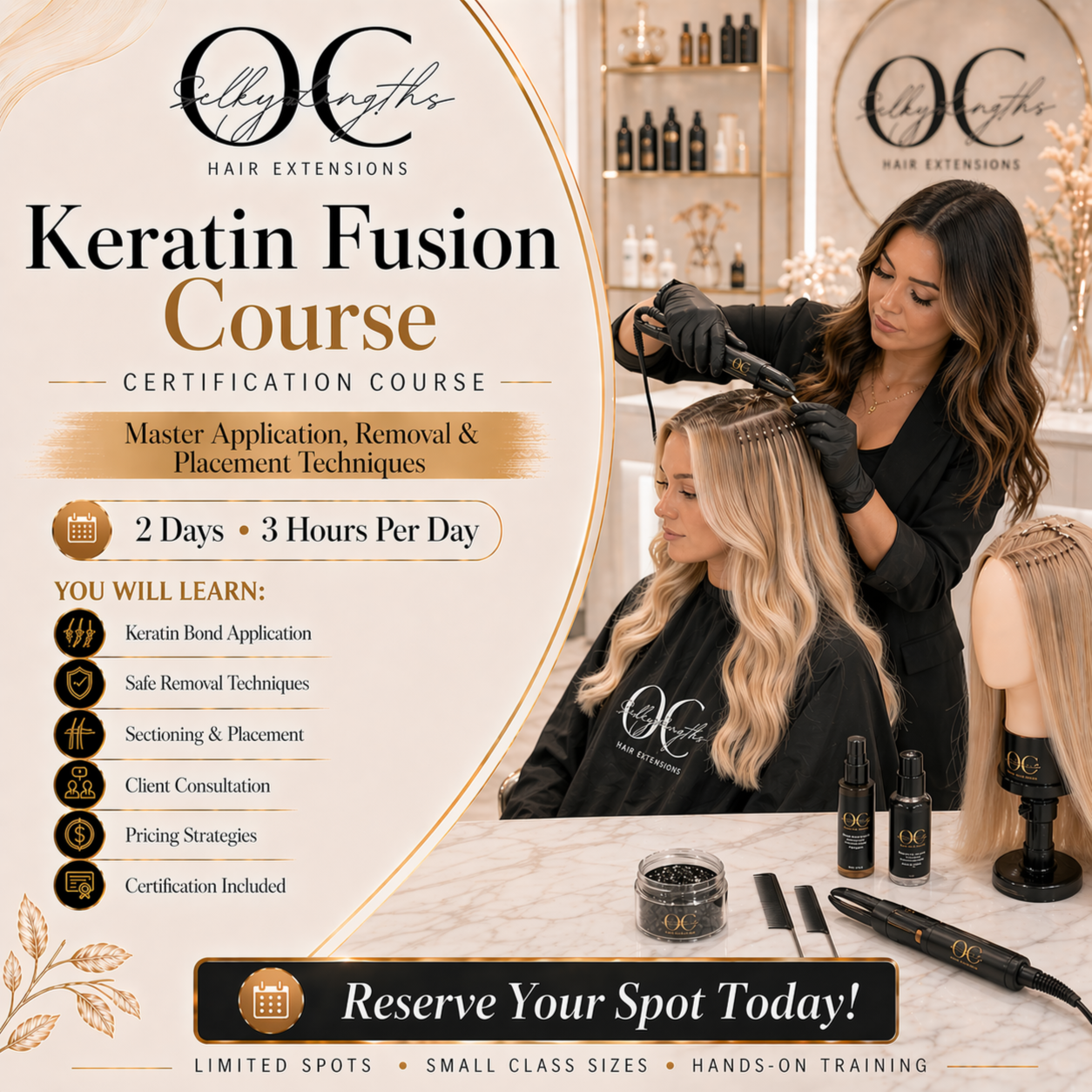 Keratin Fusion Course at Silky Lengths OC in Irvine, CA