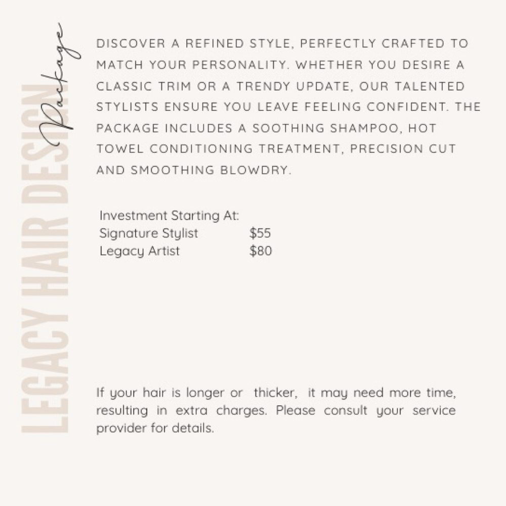 Legacy Hair Design Package