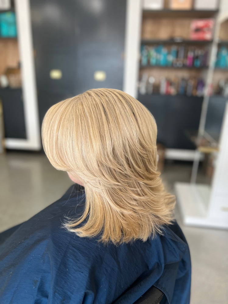 Color, Partial Highlight, Haircut and Blow-Dry