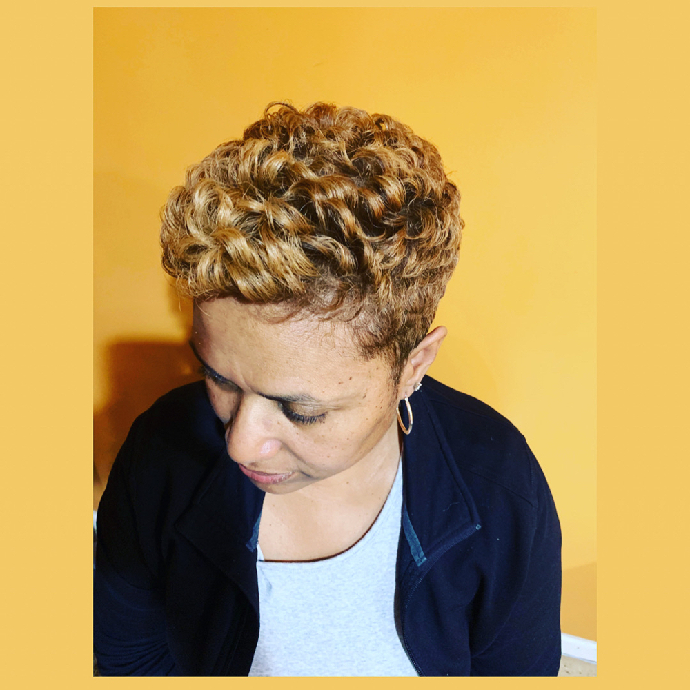 Virgin  Hair Relaxer  & Style