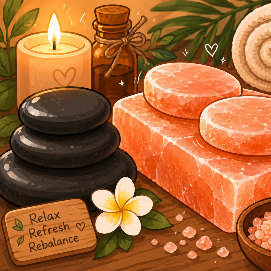 Hot Stone / Salt Stone Massage at Body & Sole Wellness in Cedar Bluff, VA