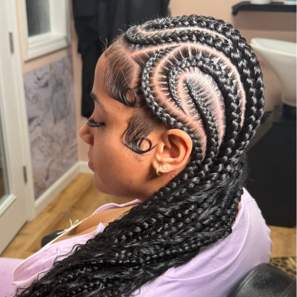 Eight-Ten Feed In Braids at Diliaspecialtouch LLC in Dracut, MA