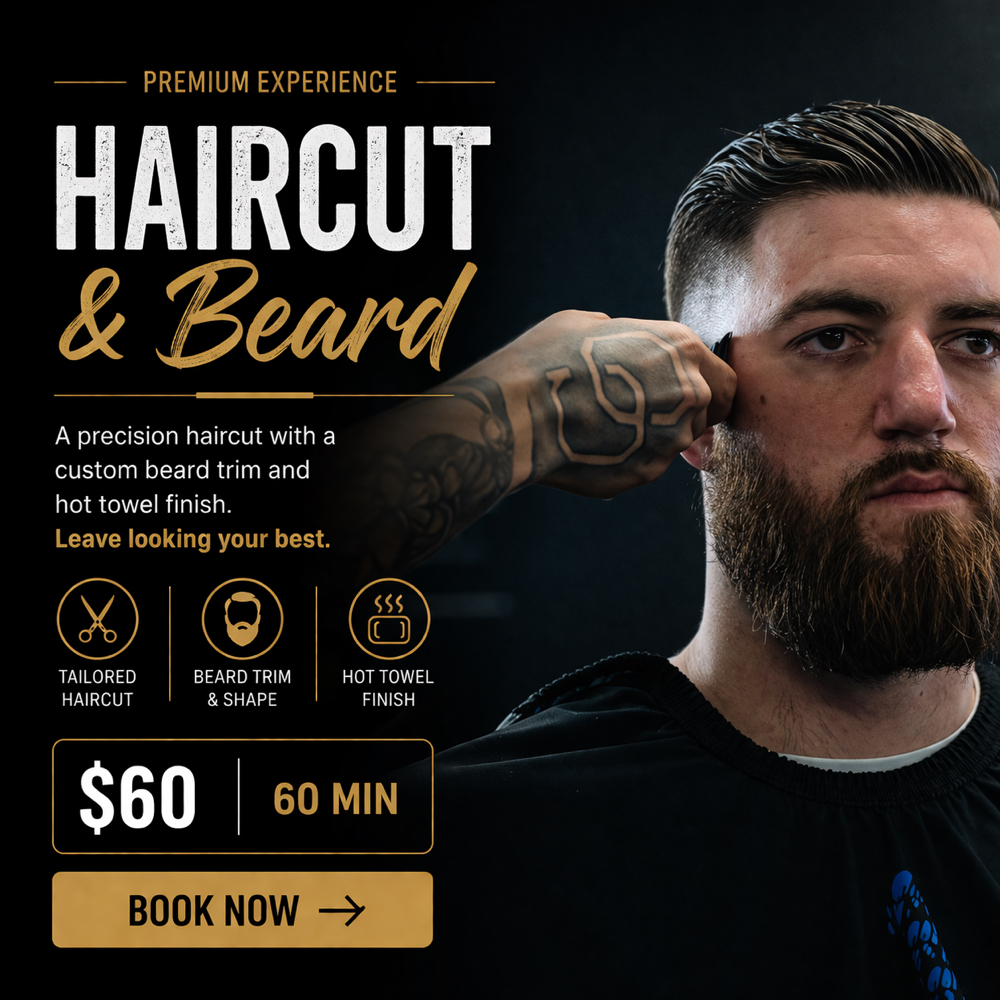Deluxe Haircut And Beard at Deluxe Barber Lounge in Midvale, UT