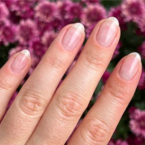 Builder Gel Mani at with love beauty bar in Brooklyn, NY