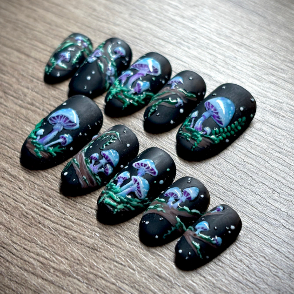 Custom Press-on Nail Art at Azy’s Nails in San Angelo, TX