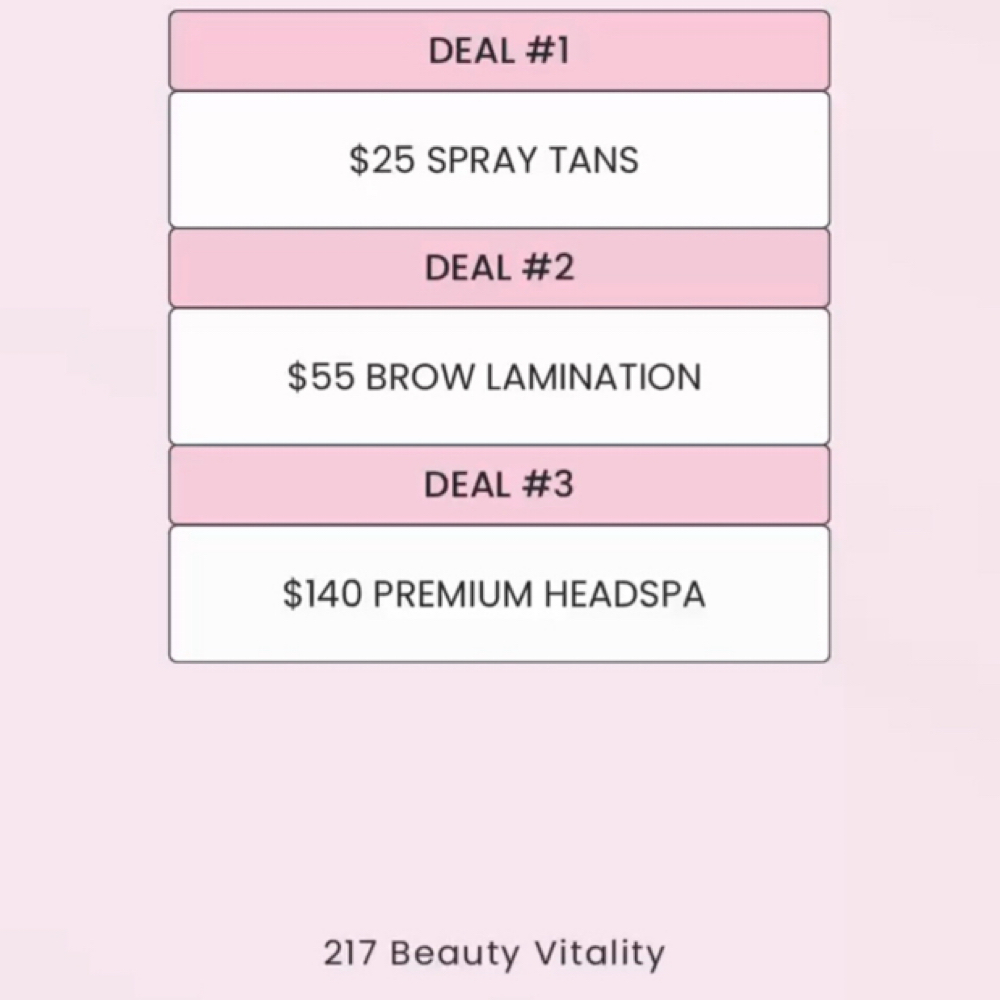 Tay Bday Special $85 Headspa at 217 Beauty Vitality in Quincy, IL