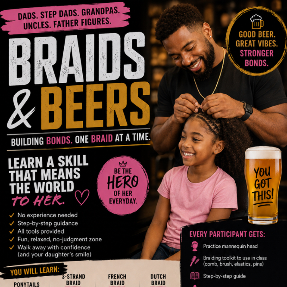 Beers & Braids Workshop at Meraki Beauty Parlour in Chester, CA