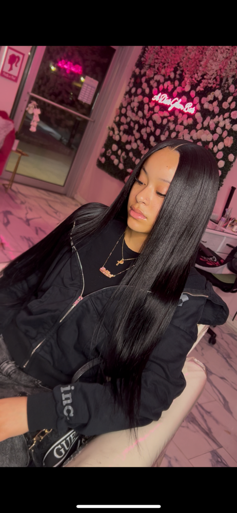 Middle Part Quick Weave at Gigi.hair boutique in Bronx, NY