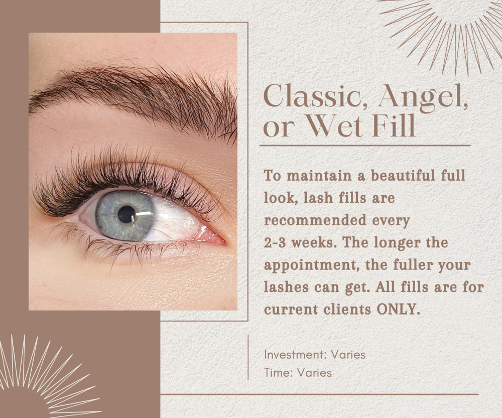 Classic, Angel, Or Wet Fill