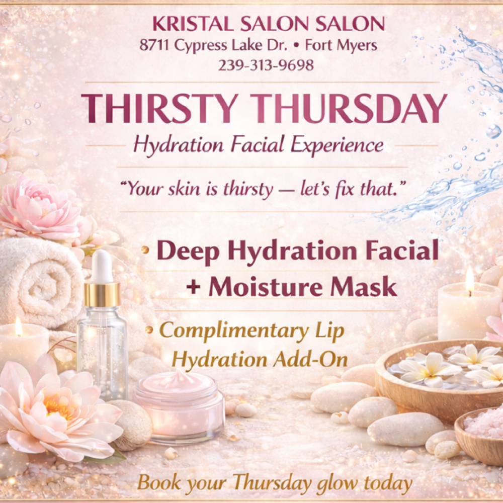 Deep hydration facial at Kristyle Salon in Ft myers, FL